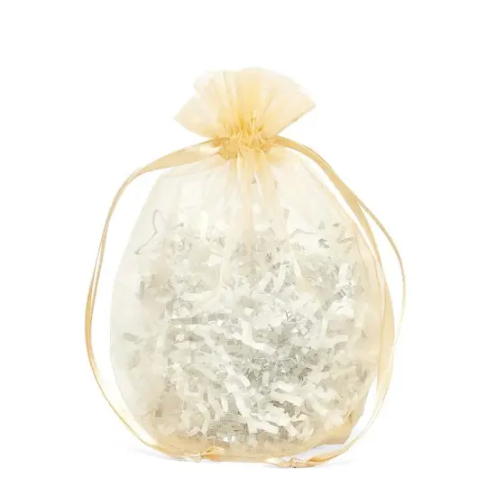 Wide Round Flat Bottom Organza Bags 6 1/2 '' X 4 '' X 7 '' for Party Favors Toffee {2}