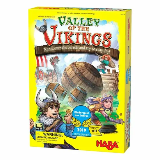 HABA Valley of The Vikings: Fun Kids Board Games, Action-Packed Barrel Bowling Adventure Games for Ages 6+, 2019 Children's Game of The Year Winner Multicolor {1}