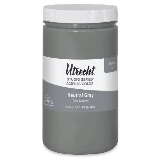 Utrecht Studio Series Acrylic Paint - Neutral Gray, Quart {2}