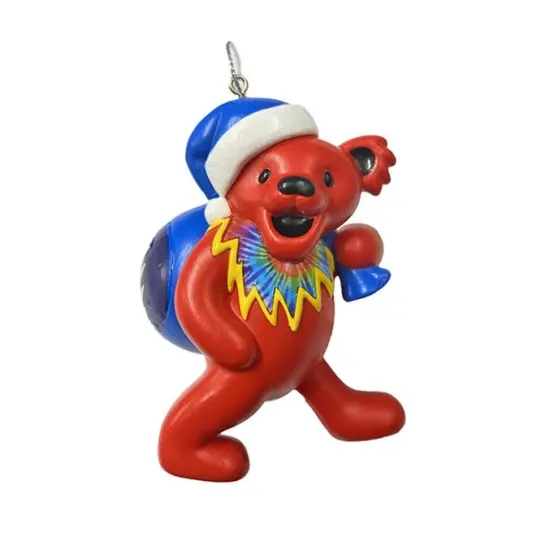 Grateful Dead Bear with Toy Bag Ornament - Blue {4}