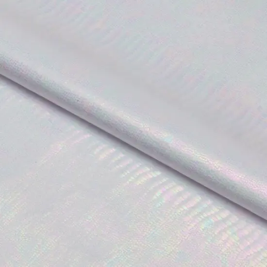 Oil Slick Python Hologram Spandex Fabric Green {7}