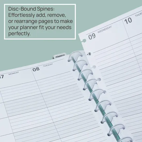 Teacher Planner 2025-2026, (Disc-Bound Letter Size - 8.5'' x 11'') - Light Pink {2}