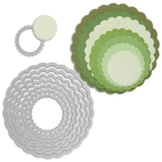 Sizzix Framelits Dies 8/Pkg-Scallop Circles {3}