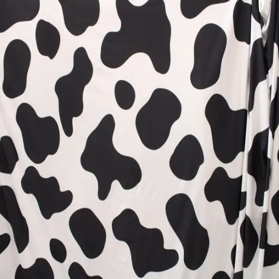 1 Yard Large Cow Pattern Spandex Material with Four Way Stretch for Leggings Swimwear Dancewear 58/60 Inch Width {1}