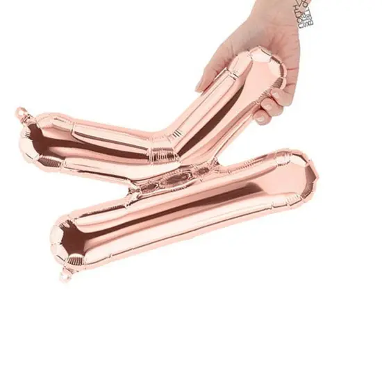 NorthStar Balloons&reg; 16 Inch Letter K Rose Gold Air Fill Only {4}