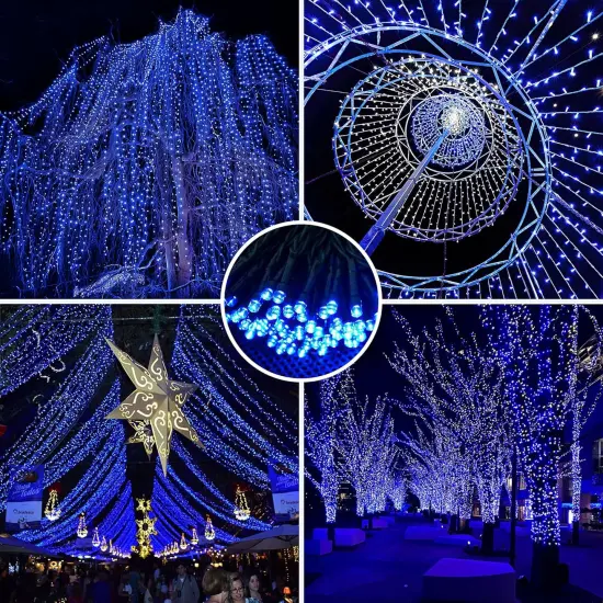 Blue Christmas Lights, 108Ft 300LED Halloween Lights Outdoor Waterproof, End-to-End Indoor Fairy Decorative Lights for Wedding, Party, Halloween Christmas Decor {3}