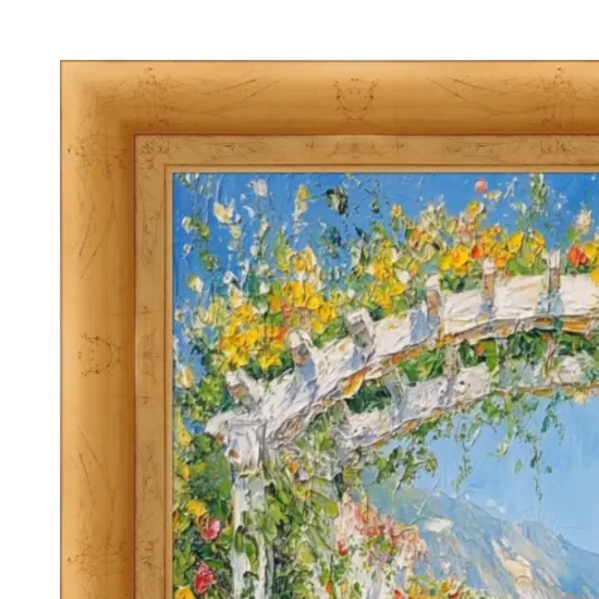 Italian Florentine Gold Leaf Shadow Box Picture Frame 20x40 frame {5}