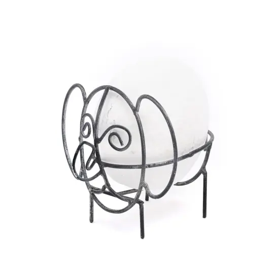 Handcrafted Eco-Mix Elephant Sculpture with Metal Feet &ndash; Unique Figurine & Modern Sculpture D&eacute;cor-6.2X4.5X5.1'' {2}