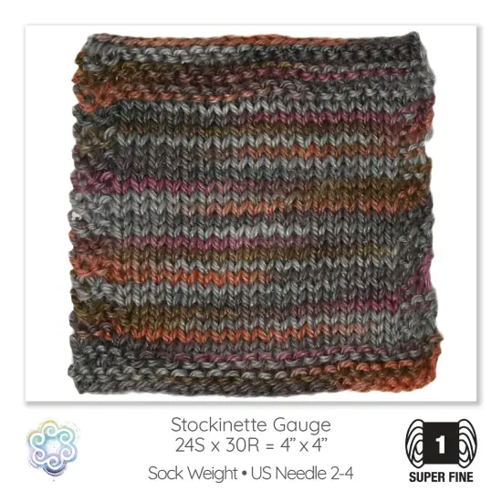 Slinky Malinky Superwash Merino Sock Yarn with Tencel - Silky & Strong. Pacific Northwest Hand Dyed. Fingering Weight #1. Rainier sunset 2pk {3}