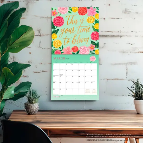 Bonnie Marcus OFFICIAL | 2026 12 x 24 Inch (Hanging) Monthly Square Wall Calendar | Foil Stamped Cover {5}