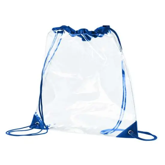 BAGedge&reg; Clear PVC Drawstring Bag with Contrast Binding Lightweight & Stadiu Approved {6}