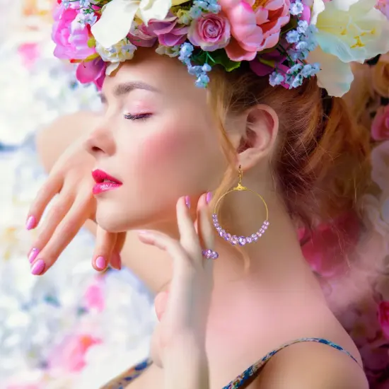 600 Pcs Crystal Glass Beads for Jewelry Making Bulk Faceted Gemstone Rondelle Loose Beads for Bracelet DIY Crafts 8 mm, 6 mm, 4 mm(Purple) {3}