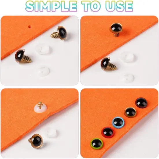 160pcs Safety Eyes for Amigurumi with Washers 10/12/16/18mm {2}