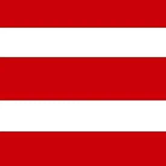 1 Yard Two Inch Stripe Poly Cotton and Polyester Fabric 58/59 Inches Wide Red {1}