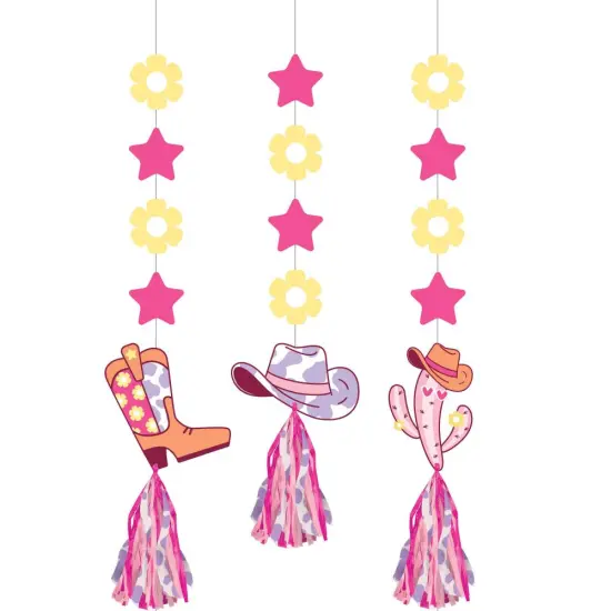 Boots and Bows Hanging Cutouts w/ Tassels (3/Pkg) {1}