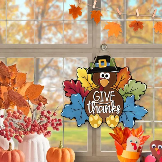 Thanksgiving Turkey Front Door Sign {3}