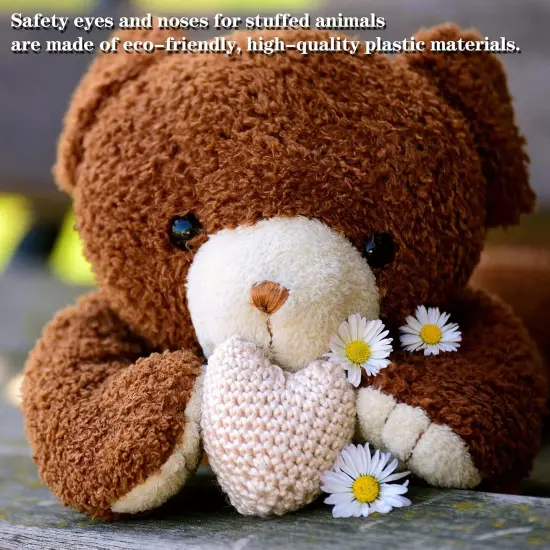 120 Pieces 14-24 mm Safety Eyes for Amigurumi Large Black Plastic Doll Eyes {2}