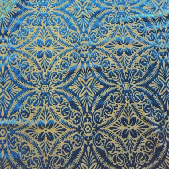 1 Yard Lili Damask Burnout Velvet Fabric for Apparel Crafts Costumes Fashion Decor 58 Inches Width Purple {2}