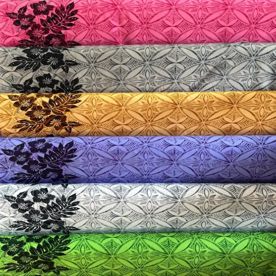 1 Yard Tropical Floral Border Fabric 100% Polyester, 60" Wide Grey {2}