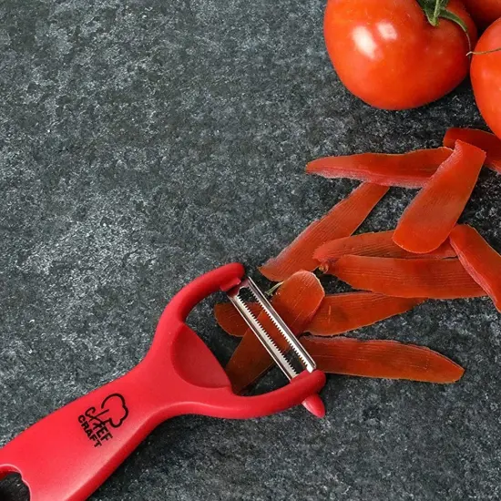 Chef Craft Y-Shaped Tomato & Kiwi Peeler - Sharp Stainless Steel Blade, Great for Soft Fruits and Vegetables {3}