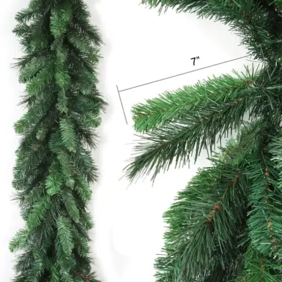 Set of 2: Artificial Deluxe Evergreen Garland with 210 Realistic Tips | 9-Foot | Indoor/Outdoor Use | Festive Accents | Christmas Garlands | Home & Office Decor - 2024 Christmas Collection, Floral Home by Artificial Flowers {3}