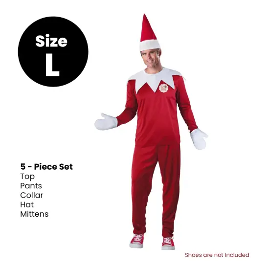 Fun World The Elf on the Shelf Men's Christmas Costume - Large Red {5}