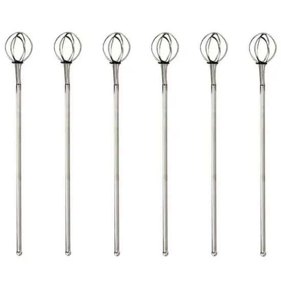 Norpro 8" Stainless Steel Cocktail Whisk - Bar Drink Stirring Mixing Stirrer {6}