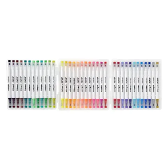 KINGART&reg; Twin-Tip Chisel & Fine Markers, Set of 36 Colors {3}