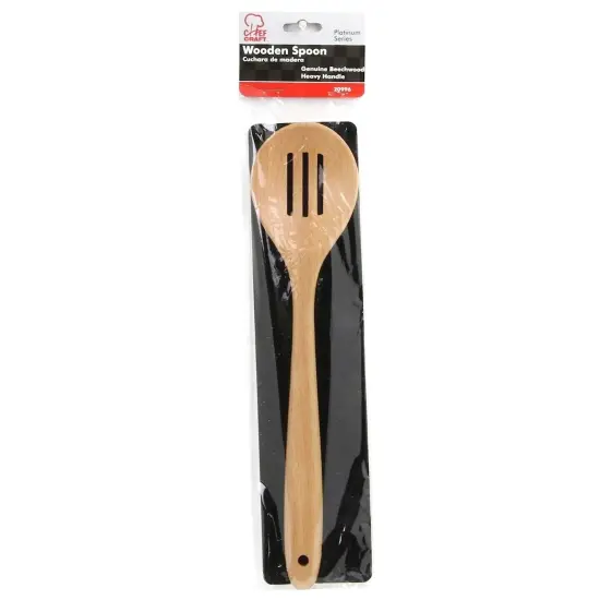 Chef Craft 11.75" Slotted Beechwood Cooking / Mixing Spoon {3}