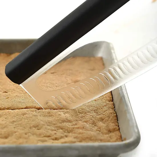 Norpro 13.75" Wide Grip-Ez Pizza / Dessert Slicer with Scallops - Curved Rocker Blade Pizza Cutter {6}