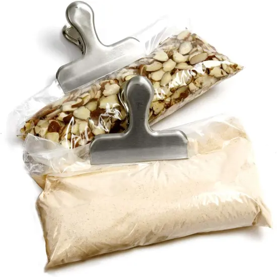 Norpro Stainless Steel Food Storage Mini Bag Clips - 2 Pack {2}