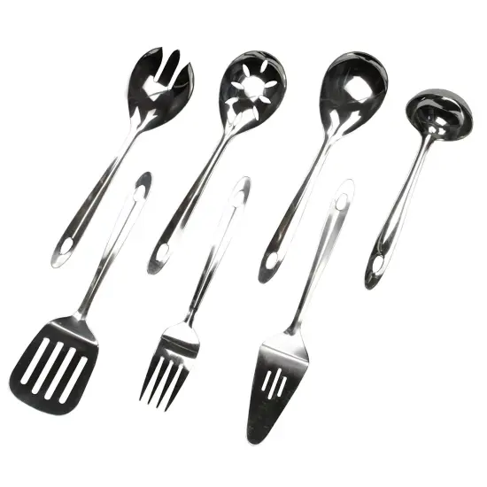 Chef Craft 9.5" Stainless Steel Slotted Serving Turner Spatula with Sleek Mirror Finish {2}