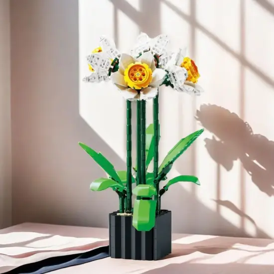 Daffodils Building Brick Potted Flower F07M9-11(101) {1}