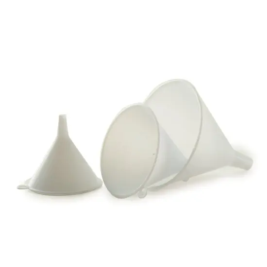 Norpro Durable Plastic Funnels, 2.5" to 4" Wide Mouth, Set of 3,White {2}
