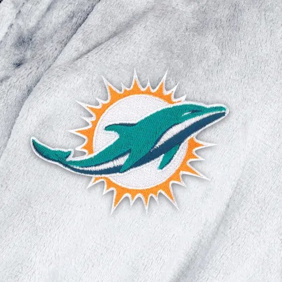 Miami Dolphins NFL Hooded Silk Touch Robe 26&times;47 Inches {5}