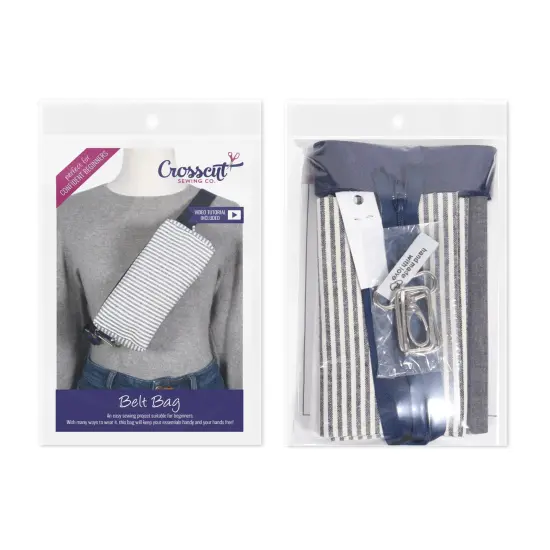 Crosscut Sewing Co.&reg; Belt Bag Sewing Project Kit - Beginner Friendly DIY Sewing Kit Stripe {2}