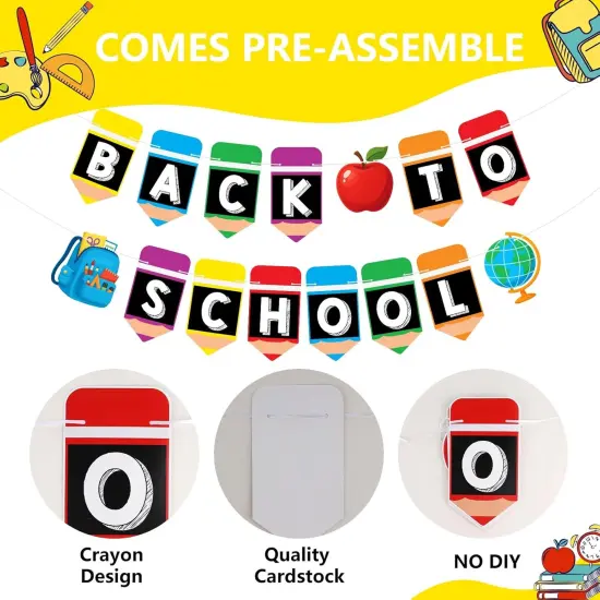 Back to School Decorations Banner {2}