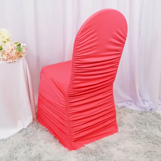Coral Rouge Chair Cover, Stretch Ruffled Spandex for Banquet Chairs {2}