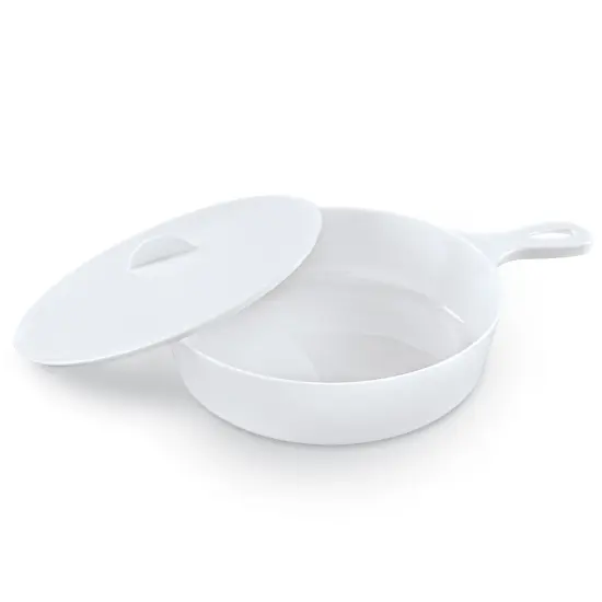 Collections Etc Microwave Skillet with Lid, Holds Three Cups {4}