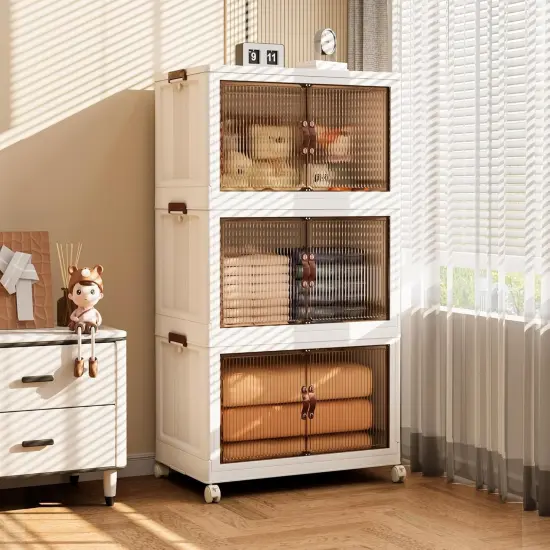 3Pack Collapsible Storage with Wheels {1}