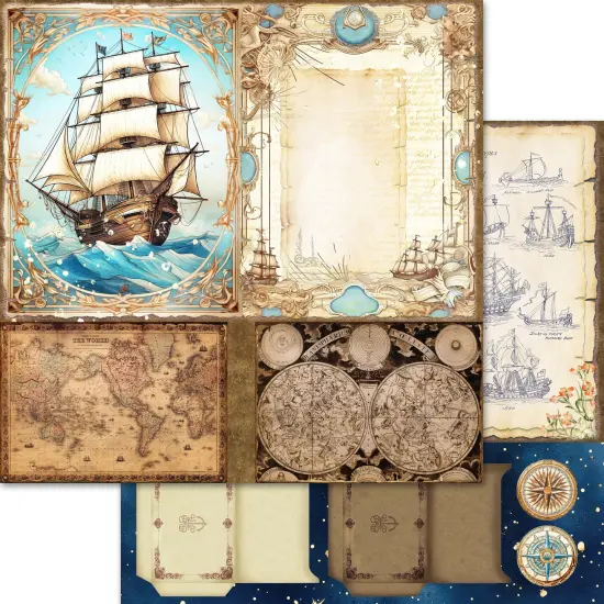 Memory Place Double-Sided Collection Pack 8"X8"-Sail Away {5}