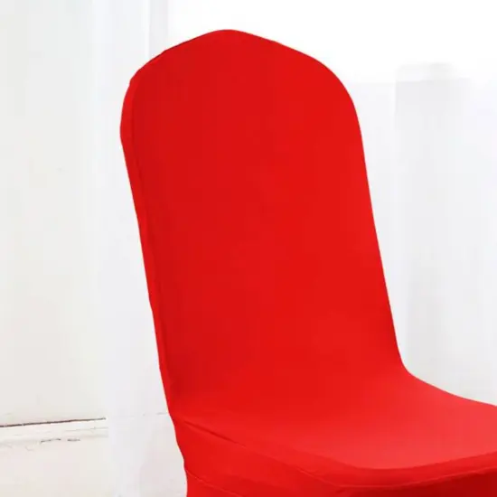 Spandex Banquet Skirt Chair Cover Red Elegant Stretch Skirt Fit Durable Event Decor {6}