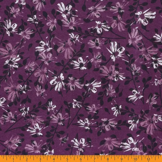 Mook Fabrics Aster Flannel Fabric [108 in. Wide] - By The Yard Italian Plum {3}