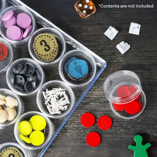 The Beadsmith Personality Case - Clear Storage Organizer Box, 9.5 x 6.4 inches - Includes 24 Small Containers with lids &ndash; 1.5 x 0.8 inches, Bead Holder {5}