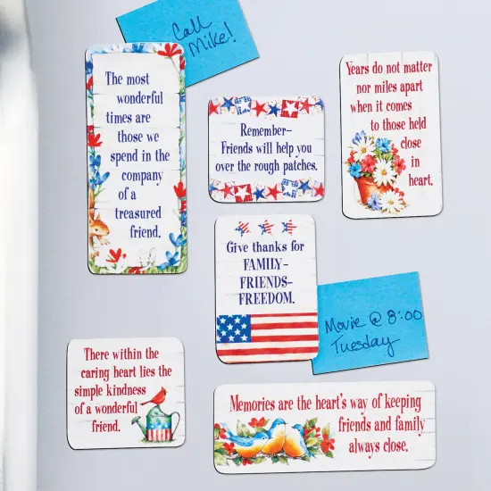 Collections Etc Charming Americana Refrigerator Magnets - Set of 6 {1}