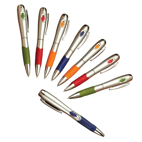 Collections Etc Flashlight Ink Pens - Set of 8 {2}