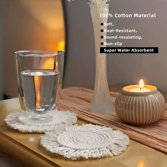 2 PCS Handmade Boho Coasters {2}