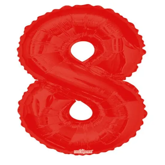 34" Numeral 8 Balloon - Red, 1ct {1}