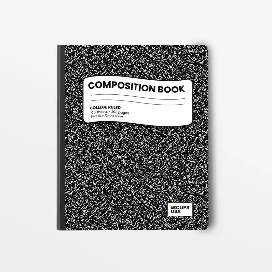 Black Marble Composition Notebook, College-Ruled &ndash; 48 Ct {1}