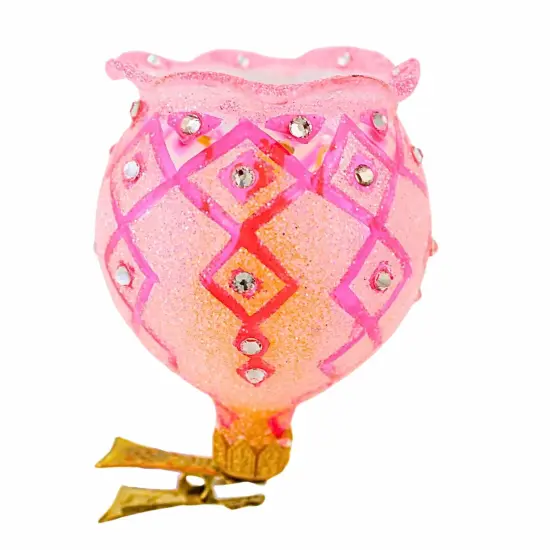 Metzler Bros. 3.5 Inch Flower 1 Christmas Tree Ornament , Christmas Decor Tulip Shaped Translucent Pink {2}